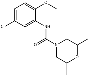 N-(5-chloro-2-methoxyphenyl)-2,6-dimethylmorpholine-4-carboxamide Struktur