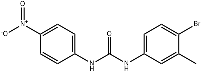 1-(4-bromo-3-methylphenyl)-3-(4-nitrophenyl)urea Struktur