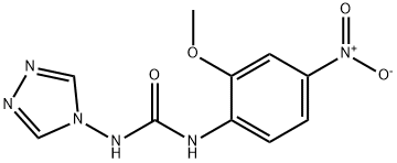 1-(2-methoxy-4-nitrophenyl)-3-(1,2,4-triazol-4-yl)urea Struktur