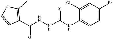 1-(4-bromo-2-chlorophenyl)-3-[(2-methylfuran-3-carbonyl)amino]thiourea Struktur