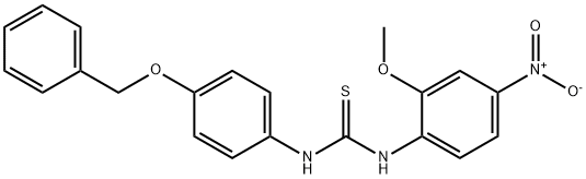 1-(2-methoxy-4-nitrophenyl)-3-(4-phenylmethoxyphenyl)thiourea Struktur