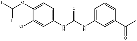 1-(3-acetylphenyl)-3-[3-chloro-4-(difluoromethoxy)phenyl]urea Struktur