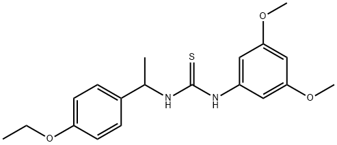 1-(3,5-dimethoxyphenyl)-3-[1-(4-ethoxyphenyl)ethyl]thiourea Struktur