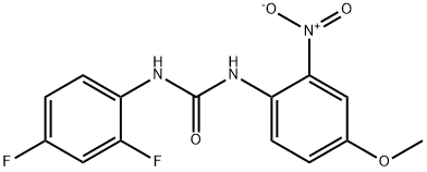 1-(2,4-difluorophenyl)-3-(4-methoxy-2-nitrophenyl)urea Struktur