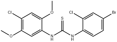 1-(4-bromo-2-chlorophenyl)-3-(4-chloro-2,5-dimethoxyphenyl)thiourea Struktur