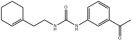 1-(3-acetylphenyl)-3-[2-(cyclohexen-1-yl)ethyl]urea Struktur