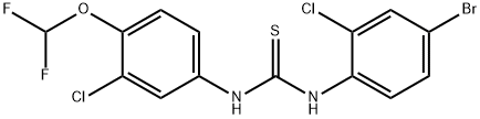 1-(4-bromo-2-chlorophenyl)-3-[3-chloro-4-(difluoromethoxy)phenyl]thiourea Struktur