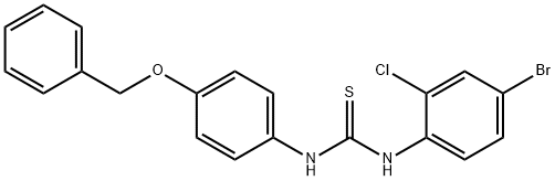 1-(4-bromo-2-chlorophenyl)-3-(4-phenylmethoxyphenyl)thiourea Struktur