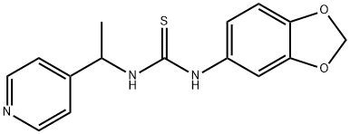 1-(1,3-benzodioxol-5-yl)-3-(1-pyridin-4-ylethyl)thiourea Struktur