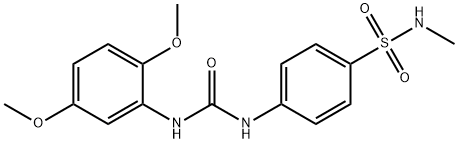 1-(2,5-dimethoxyphenyl)-3-[4-(methylsulfamoyl)phenyl]urea Struktur