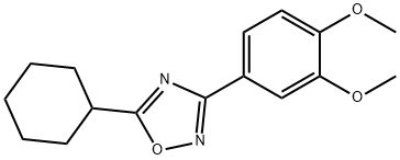 5-cyclohexyl-3-(3,4-dimethoxyphenyl)-1,2,4-oxadiazole Struktur