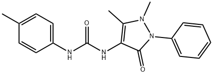 1-(1,5-dimethyl-3-oxo-2-phenylpyrazol-4-yl)-3-(4-methylphenyl)urea Struktur