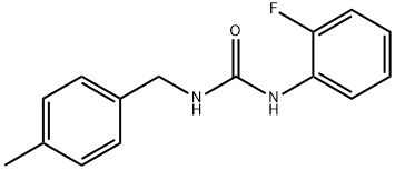 1-(2-fluorophenyl)-3-[(4-methylphenyl)methyl]urea Struktur