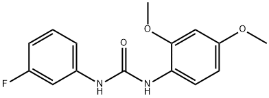 1-(2,4-dimethoxyphenyl)-3-(3-fluorophenyl)urea Struktur