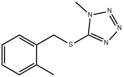 1-methyl-5-[(2-methylphenyl)methylsulfanyl]tetrazole Struktur