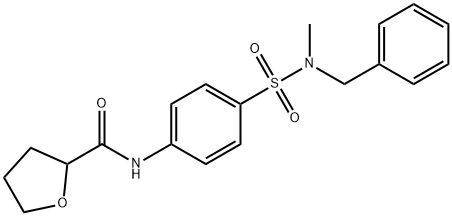 N-[4-[benzyl(methyl)sulfamoyl]phenyl]oxolane-2-carboxamide Struktur