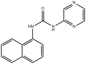 1-naphthalen-1-yl-3-pyrazin-2-ylurea Struktur