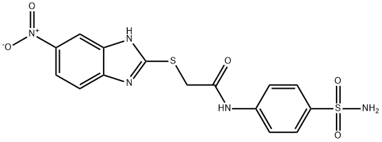 2-[(6-nitro-1H-benzimidazol-2-yl)sulfanyl]-N-(4-sulfamoylphenyl)acetamide Struktur