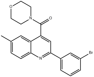 [2-(3-bromophenyl)-6-methylquinolin-4-yl]-morpholin-4-ylmethanone Struktur