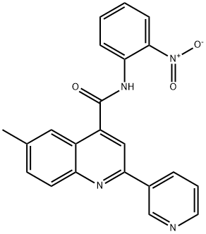 6-methyl-N-(2-nitrophenyl)-2-pyridin-3-ylquinoline-4-carboxamide Struktur