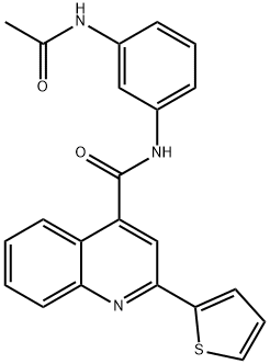 N-(3-acetamidophenyl)-2-thiophen-2-ylquinoline-4-carboxamide Struktur