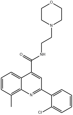 2-(2-chlorophenyl)-8-methyl-N-(2-morpholin-4-ylethyl)quinoline-4-carboxamide Struktur