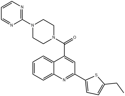 [2-(5-ethylthiophen-2-yl)quinolin-4-yl]-(4-pyrimidin-2-ylpiperazin-1-yl)methanone Struktur