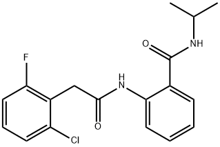 2-[[2-(2-chloro-6-fluorophenyl)acetyl]amino]-N-propan-2-ylbenzamide Struktur