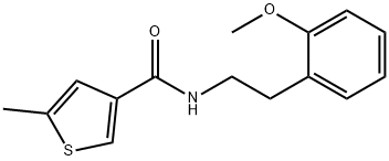 N-[2-(2-methoxyphenyl)ethyl]-5-methylthiophene-3-carboxamide Struktur