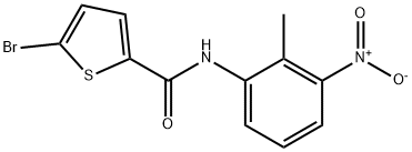 5-bromo-N-(2-methyl-3-nitrophenyl)thiophene-2-carboxamide Struktur