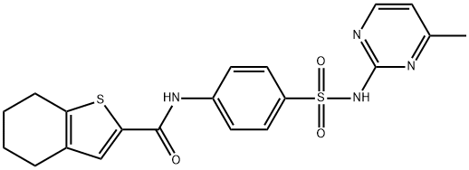 N-[4-[(4-methylpyrimidin-2-yl)sulfamoyl]phenyl]-4,5,6,7-tetrahydro-1-benzothiophene-2-carboxamide Struktur