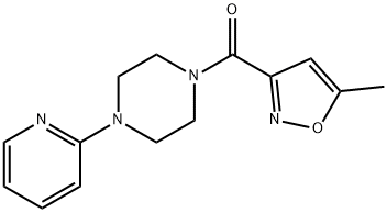 (5-methyl-1,2-oxazol-3-yl)-(4-pyridin-2-ylpiperazin-1-yl)methanone Struktur