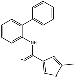 5-methyl-N-(2-phenylphenyl)thiophene-3-carboxamide Struktur