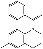 (6-methyl-3,4-dihydro-2H-quinolin-1-yl)-pyridin-4-ylmethanone Struktur