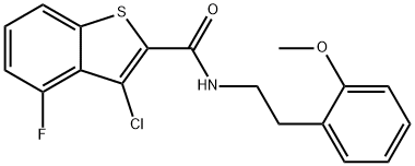 3-chloro-4-fluoro-N-[2-(2-methoxyphenyl)ethyl]-1-benzothiophene-2-carboxamide Struktur