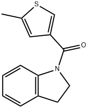 2,3-dihydroindol-1-yl-(5-methylthiophen-3-yl)methanone Struktur