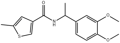 N-[1-(3,4-dimethoxyphenyl)ethyl]-5-methylthiophene-3-carboxamide Struktur