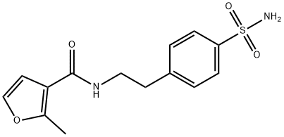 2-methyl-N-[2-(4-sulfamoylphenyl)ethyl]furan-3-carboxamide Struktur