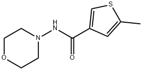 5-methyl-N-morpholin-4-ylthiophene-3-carboxamide Struktur