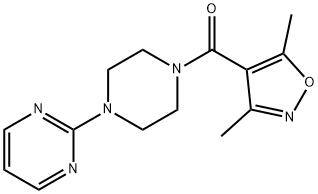 (3,5-dimethyl-1,2-oxazol-4-yl)-(4-pyrimidin-2-ylpiperazin-1-yl)methanone Struktur