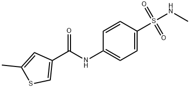 5-methyl-N-[4-(methylsulfamoyl)phenyl]thiophene-3-carboxamide Struktur