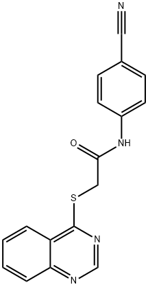 N-(4-cyanophenyl)-2-quinazolin-4-ylsulfanylacetamide Struktur