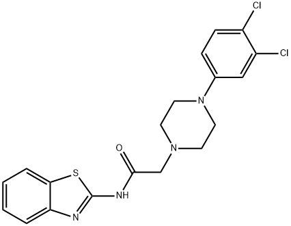 N-(1,3-benzothiazol-2-yl)-2-[4-(3,4-dichlorophenyl)piperazin-1-yl]acetamide Struktur