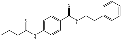 4-(butanoylamino)-N-(2-phenylethyl)benzamide Struktur