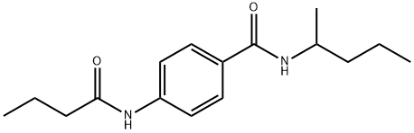 4-(butanoylamino)-N-pentan-2-ylbenzamide Struktur