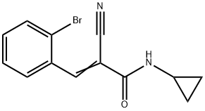 (E)-3-(2-bromophenyl)-2-cyano-N-cyclopropylprop-2-enamide Struktur