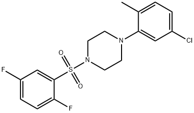 1-(5-chloro-2-methylphenyl)-4-(2,5-difluorophenyl)sulfonylpiperazine Struktur