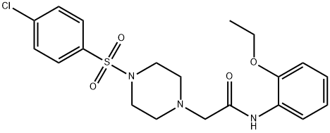 2-[4-(4-chlorophenyl)sulfonylpiperazin-1-yl]-N-(2-ethoxyphenyl)acetamide Structure