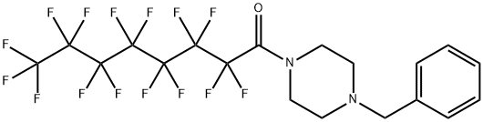 1-(4-benzylpiperazin-1-yl)-2,2,3,3,4,4,5,5,6,6,7,7,8,8,8-pentadecafluorooctan-1-one Struktur