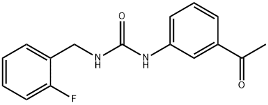 1-(3-acetylphenyl)-3-[(2-fluorophenyl)methyl]urea Struktur